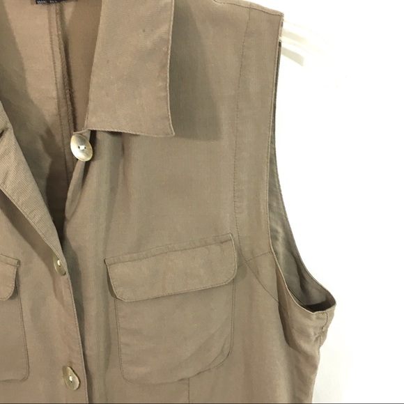 Daniel Caron Silk Ribbed Shirt Vest MED - Picture 4 of 5